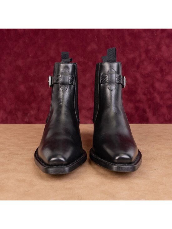 John Varvatos Mens Walker Buckle Chelsea Italian leather Slip Ankle Boots sz 10 main image 4